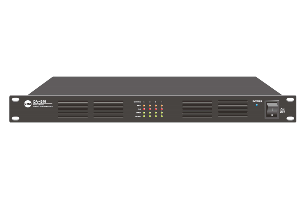 Four Channel Class-D Power Amplifier DA-4060, DA-4120, DA-4240, DA-4350, DA-4500